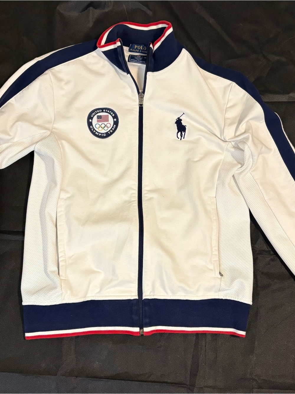 Polo by Ralph Lauren Vintage 2016 Olympic White, Red & Navy Olympic Track jacket